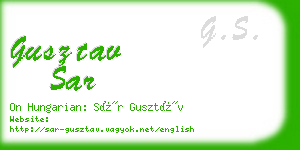gusztav sar business card